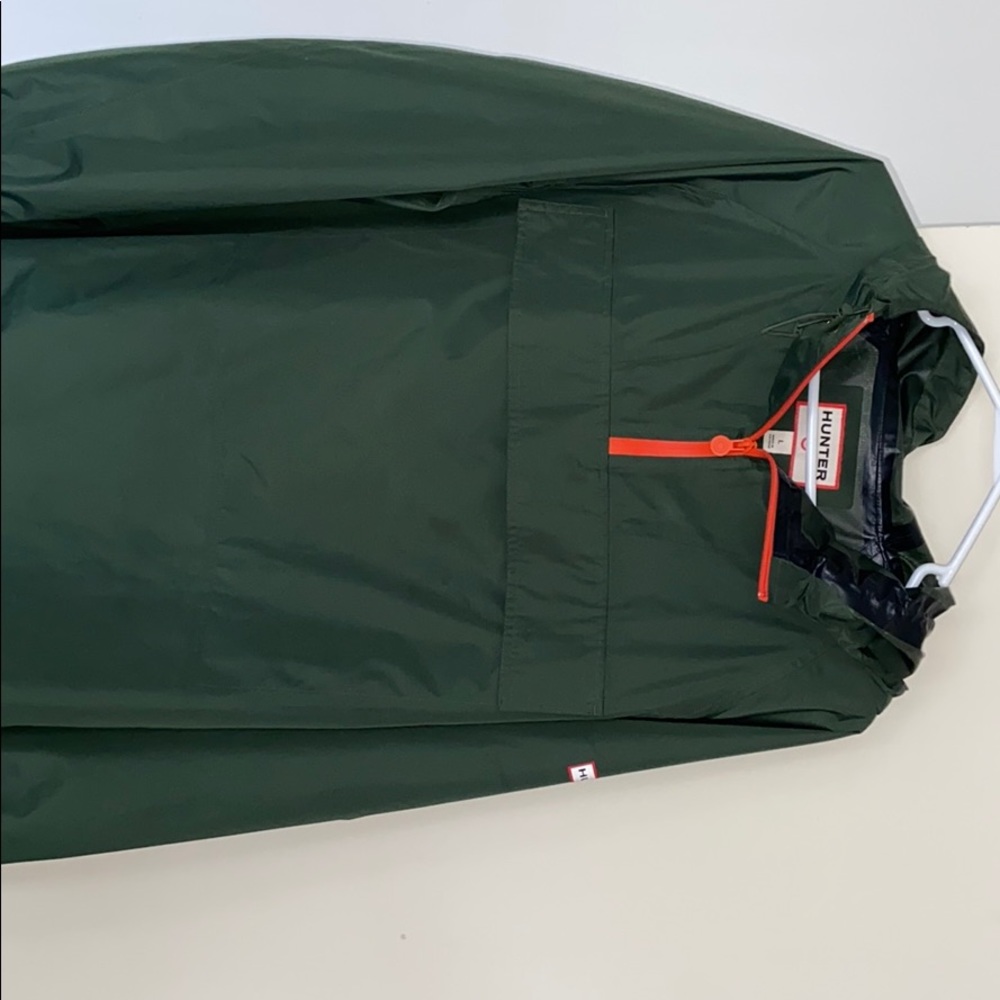 Olive green hunter rain jacket